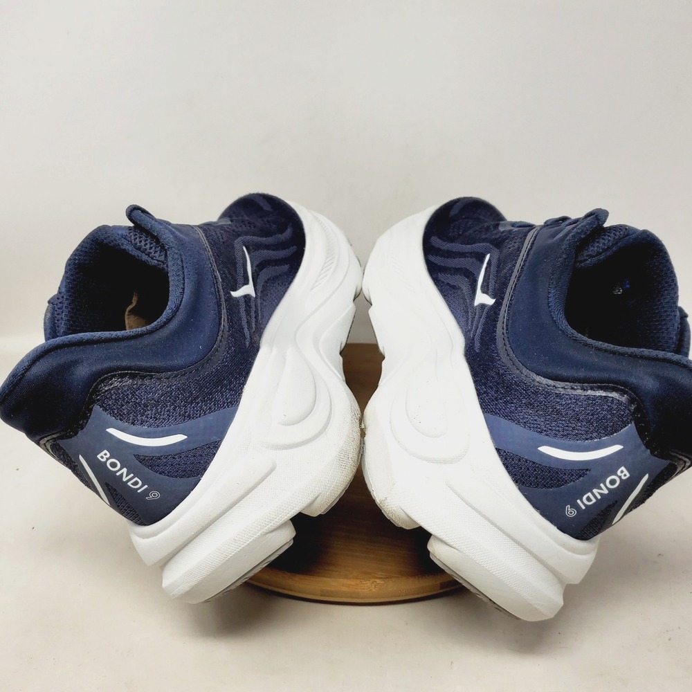 Hoka One One Bondi 9 Shoes Mens 11 2E WIDE Blue Comfort Walking Running Sneaker - Picture 11 of 16